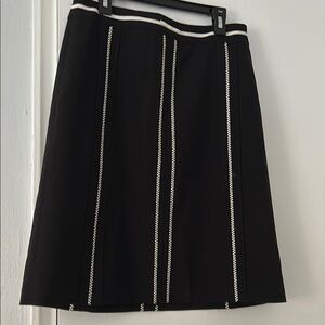 Ann Taylor Black and White A-Line Skirt